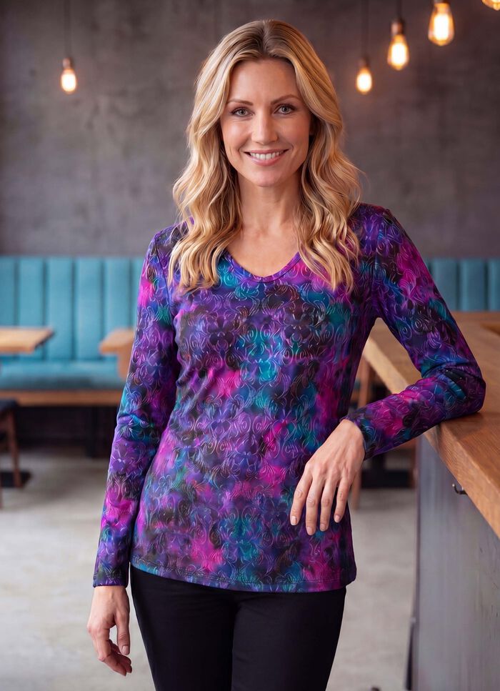 Pullover in Jacquard-Feinstrick 